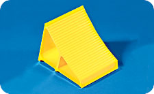 4012-03 Wheel Chocks 
Aldon® Aluminum Wheel Chock for Truck and Trailer
Block Width 7" x Length 10 3/4" x Height 8Weight 7 lbs. 
For maximum tire dia. 30" 
Powder-coated safety yellow.