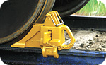 4016-02 Wheel Blocks 
Car Wheel Blocks for rails 105-175 lbs. Weight 50 lbs.  Note: Do Not Use for Impact-Stopping.